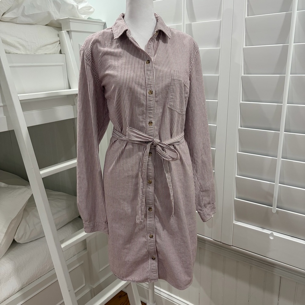 A&F Striped Long Sleeve Dress (XL Tall)